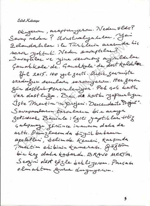 Proje Sergisi 3. Mektup